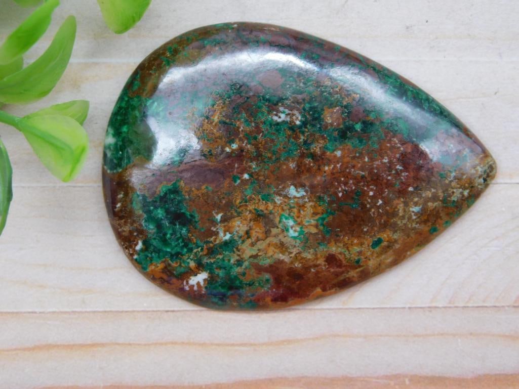 CHRYSOCOLLA CABOCHON ROCK STONE LAPIDARY SPECIMEN: CHRYSOCOLLA CABOCHON ROCK STONE LAPIDARY SPECIMEN