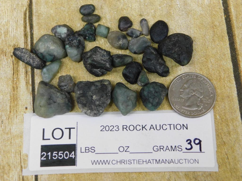 ROUGH EMERALD ROCK STONE LAPIDARY SPECIMEN - 2