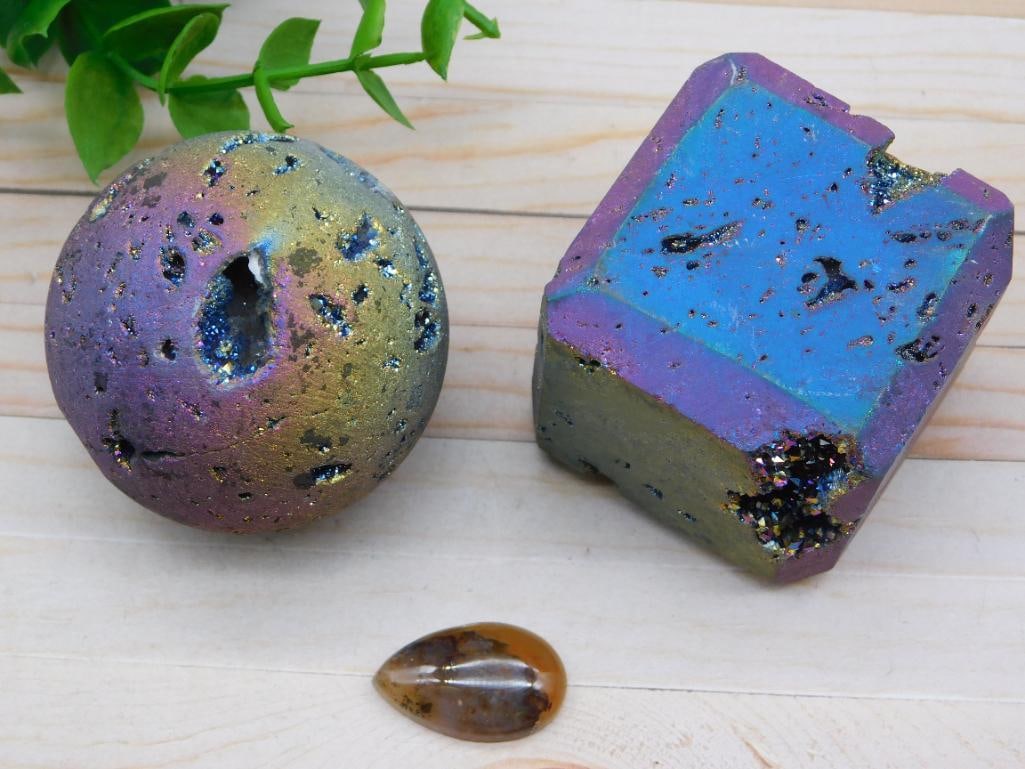 MIXED LOT ROCK STONE LAPIDARY SPECIMEN: MIXED LOT ROCK STONE LAPIDARY SPECIMEN