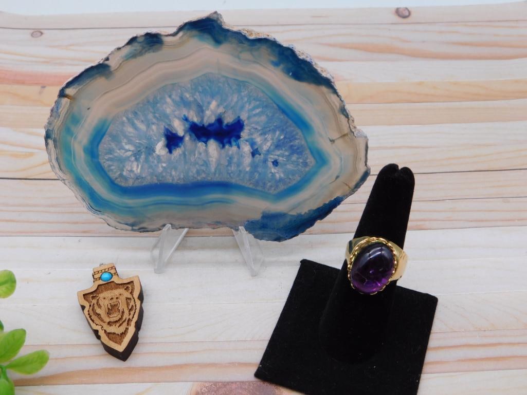 MIXED LOT ROCK STONE LAPIDARY SPECIMEN: MIXED LOT ROCK STONE LAPIDARY SPECIMEN