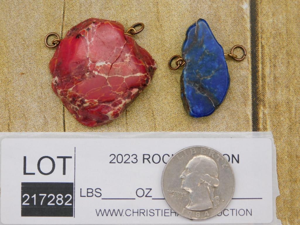 IMPRESSION JASPER PENDANTS ROCK STONE LAPIDARY SPECIMEN - 2