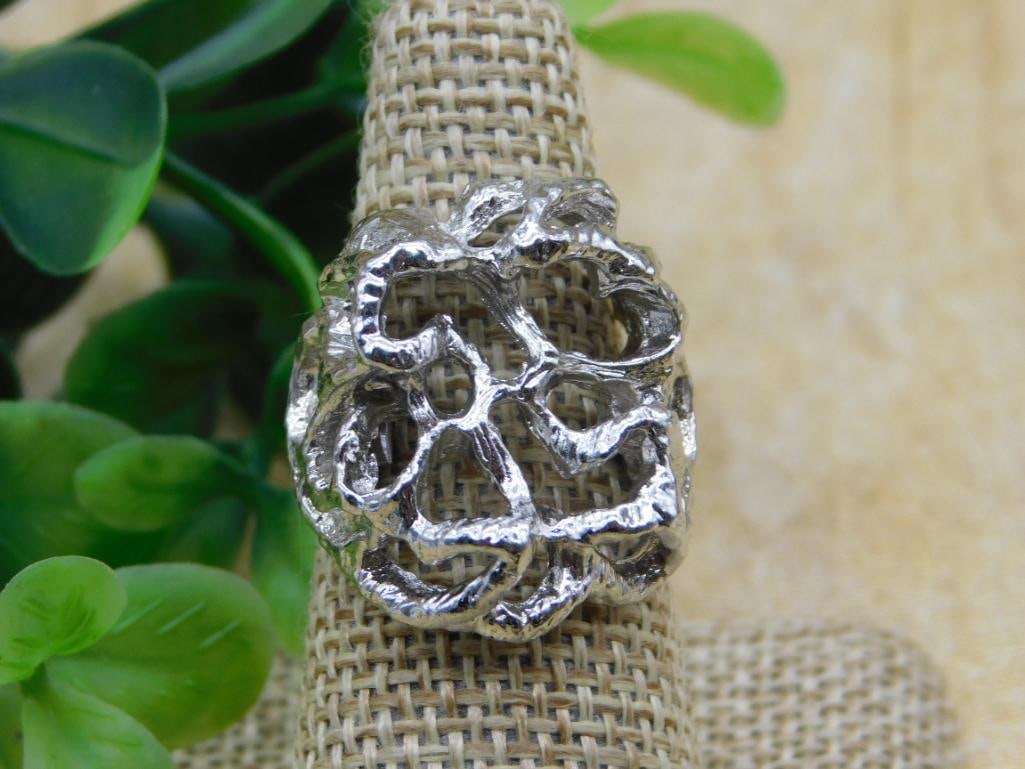 SILVER TONE RING ROCK STONE LAPIDARY SPECIMEN (1 of 2)