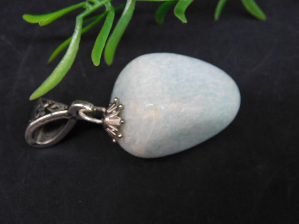 AMAZONITE PENDANT ROCK STONE LAPIDARY SPECIMEN: AMAZONITE PENDANT ROCK STONE LAPIDARY SPECIMEN