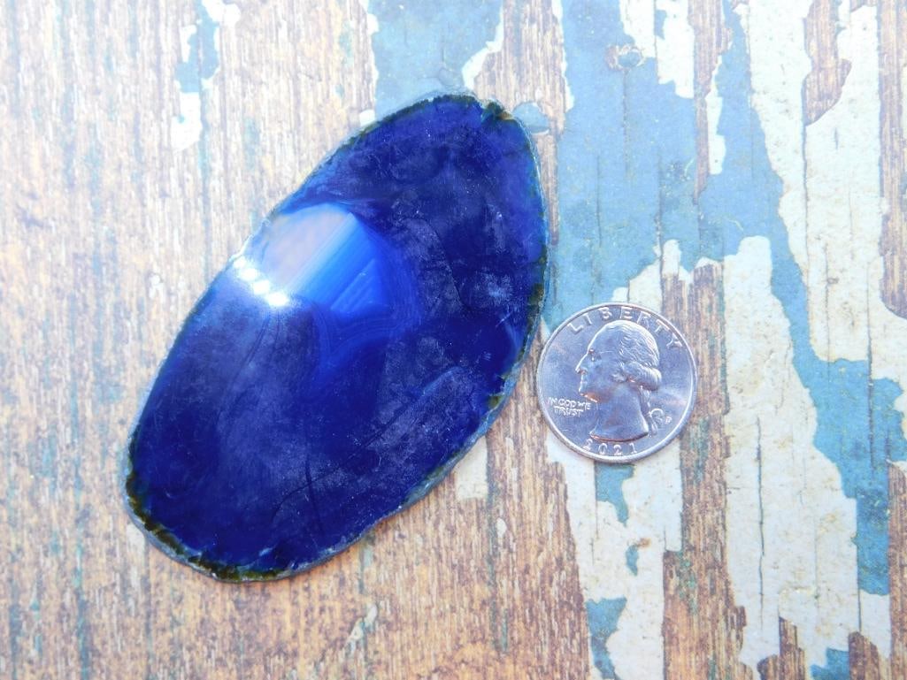 AGATE SLICE ROCK STONE LAPIDARY SPECIMEN - 2