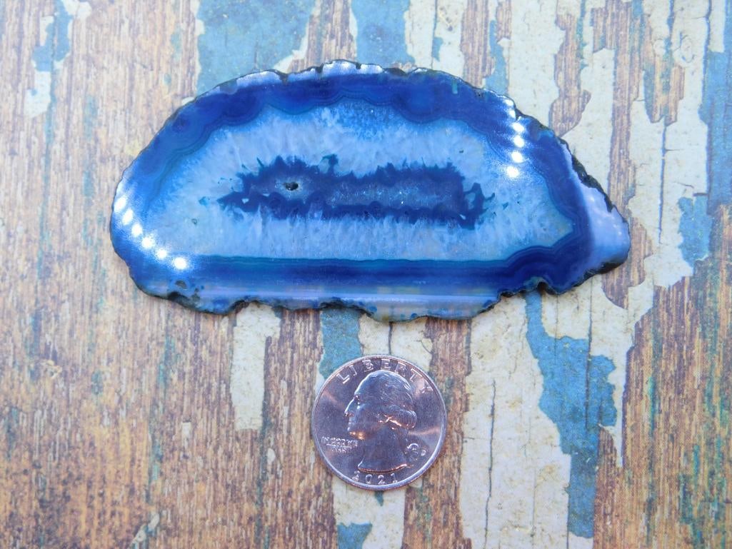 AGATE SLICE ROCK STONE LAPIDARY SPECIMEN - 2