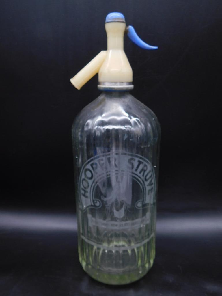 VINTAGE GLASS SODA SELTZER SYPHON BOTTLE MINERAL MID CENTURY GLASS VINTAGE ANTIQUE: VINTAGE GLASS SODA SELTZER SYPHON BOTTLE MINERAL MID CENTURY GLASS VINTAGE ANTIQUE