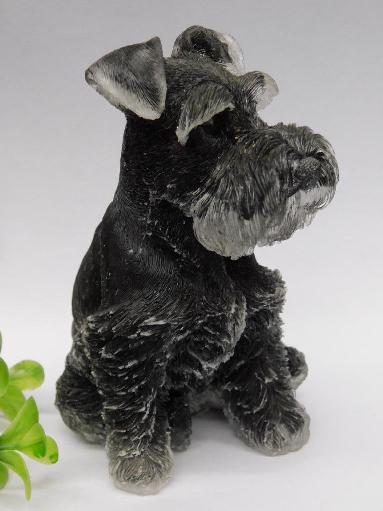 SCHNAUZER STONE FIGURINE: SCHNAUZER STONE FIGURINE