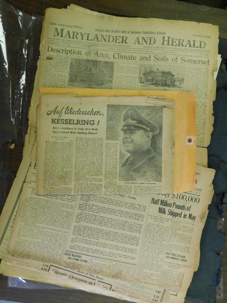 1928 MARYLANDER AND HERALD NEWSPAPERS VINTAGE ANTIQUE: 1928 MARYLANDER AND HERALD NEWSPAPERS VINTAGE ANTIQUE