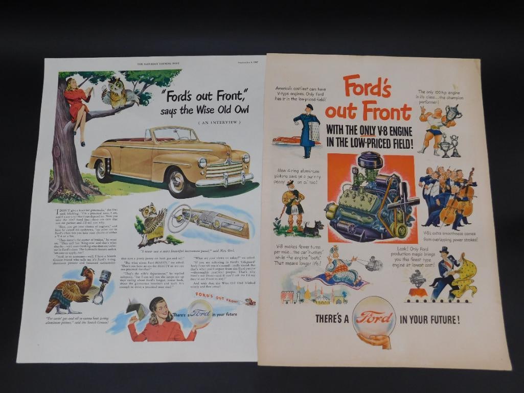 1946 FORD ADVERTISING INSERT VINTAGE ANTIQUE EPHEMERA AUTOMOBILIA: 1946 FORD ADVERTISING INSERT VINTAGE ANTIQUE EPHEMERA AUTOMOBILIA