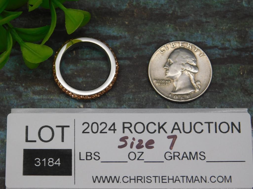 STONE RING ROCK STONE LAPIDARY SPECIMEN - 2