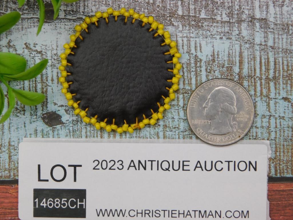 BEADED ROSETTES VINTAGE ANTIQUE - 2