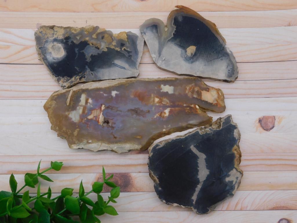 MIXED SLABS ROCK STONE LAPIDARY SPECIMEN: MIXED SLABS ROCK STONE LAPIDARY SPECIMEN