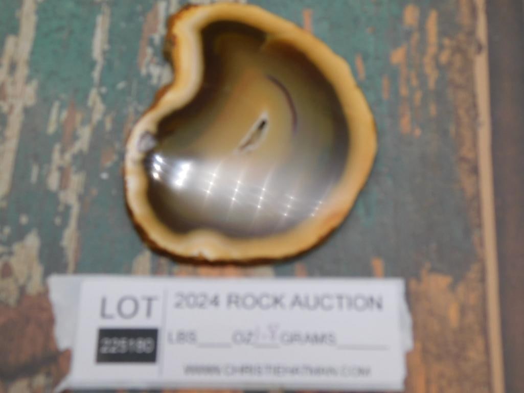 AGATE SLICE ROCK STONE LAPIDARY SPECIMEN - 2