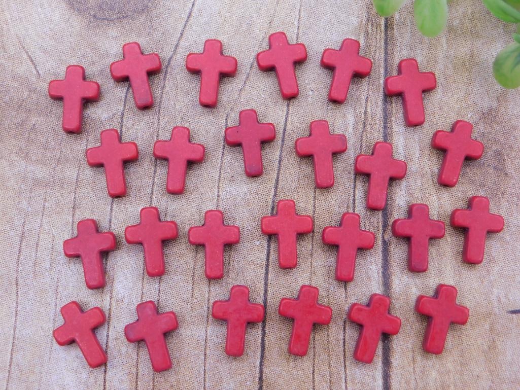 STONE CROSS BEADS ROCK STONE LAPIDARY SPECIMEN: STONE CROSS BEADS ROCK STONE LAPIDARY SPECIMEN