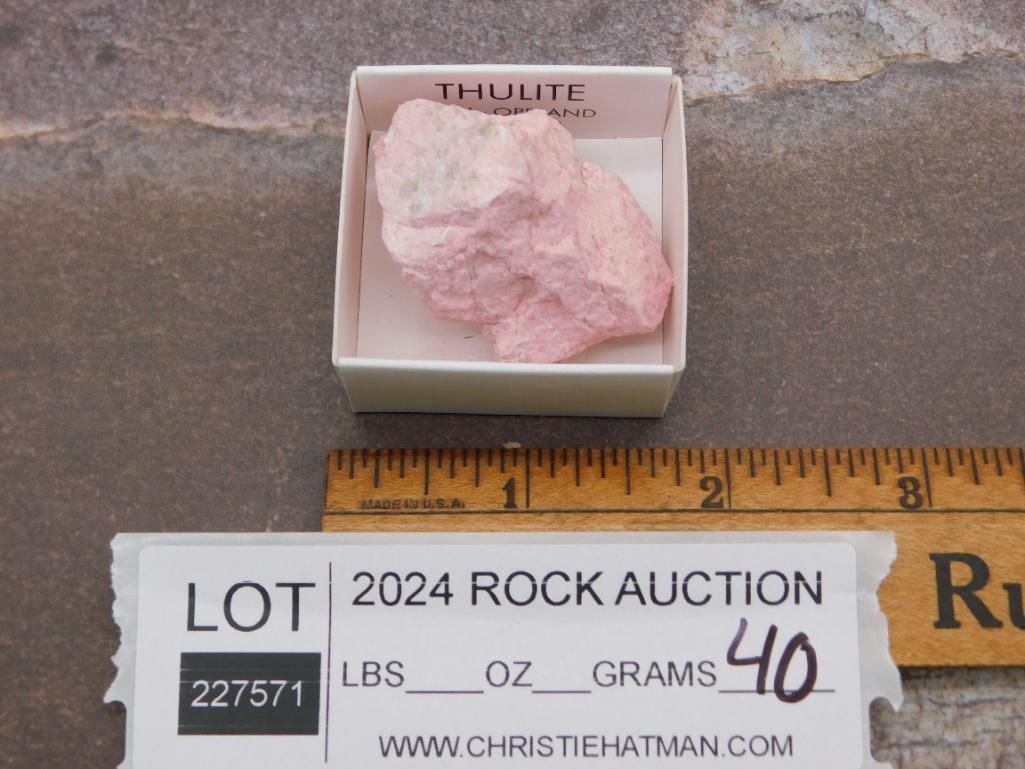 THULITE ROCK STONE LAPIDARY SPECIMEN - 2