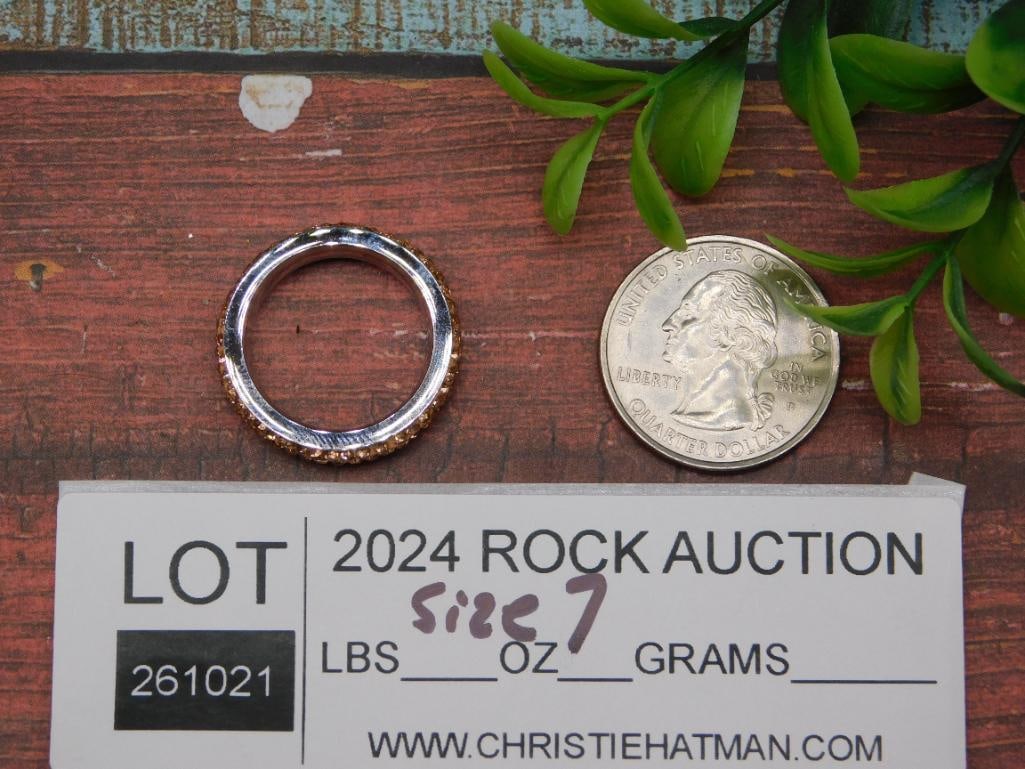 STONE RING ROCK STONE LAPIDARY SPECIMEN - 2