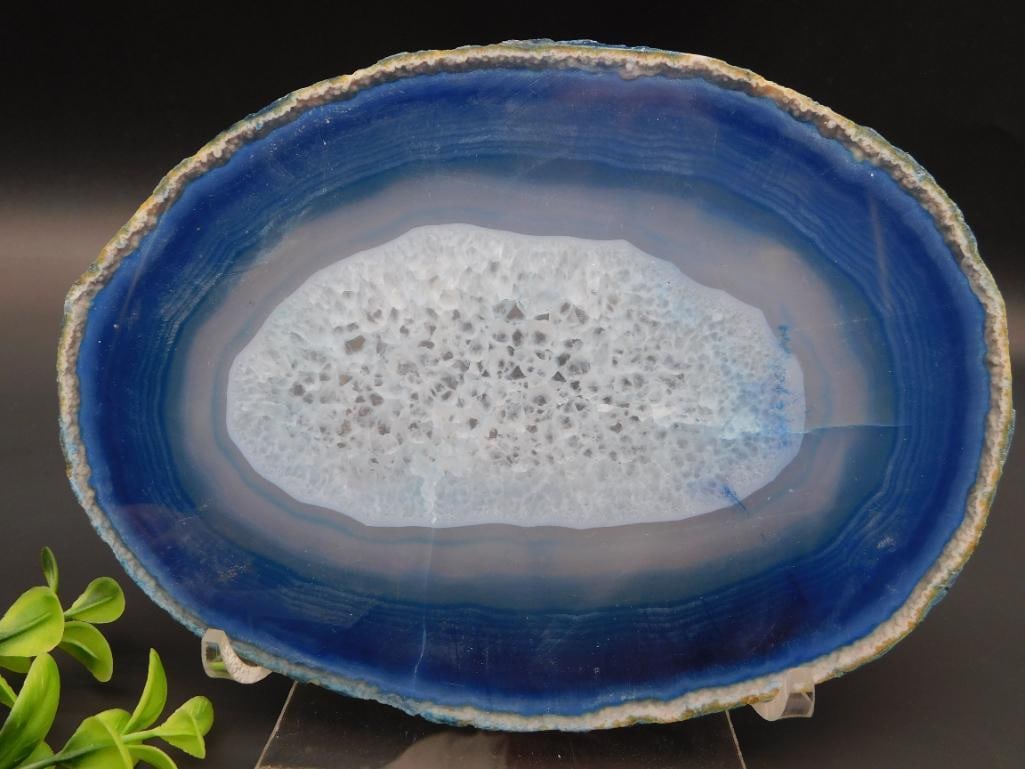 AGATE SLICE ROCK STONE LAPIDARY SPECIMEN: AGATE SLICE ROCK STONE LAPIDARY SPECIMEN