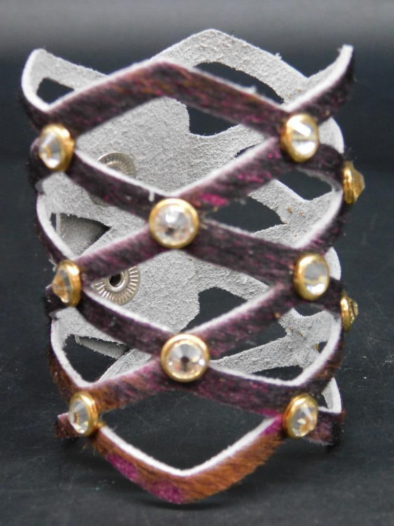 COW HIDE CUFF BRACELET (1 of 3)