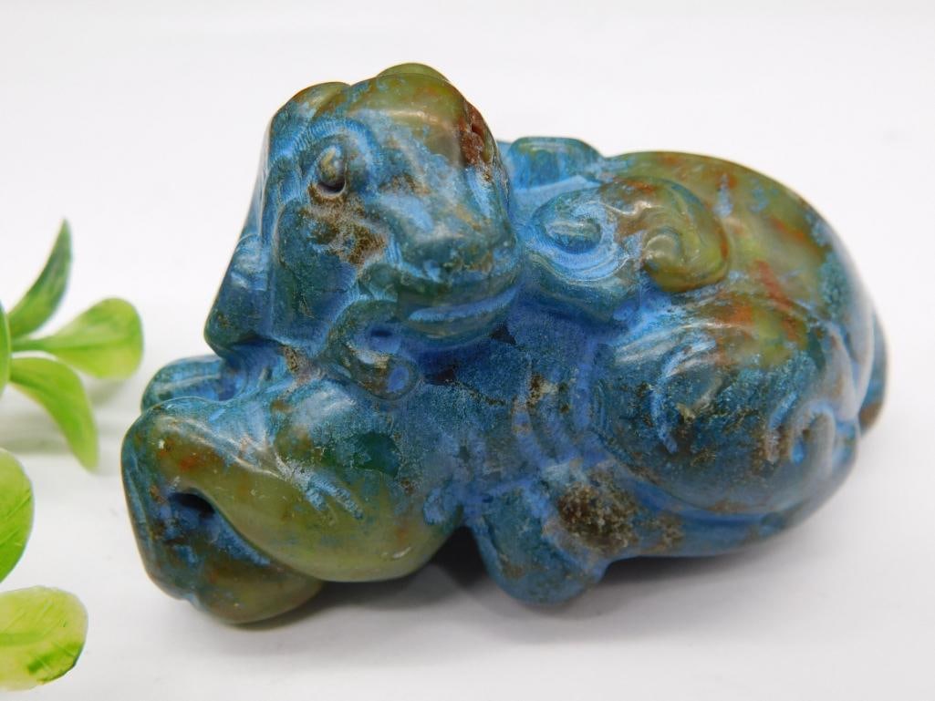 OCEAN JASPER ANIMAL CARVING ROCK STONE LAPIDARY SPECIMEN (1 of 2)