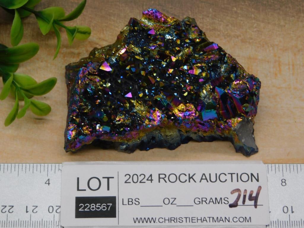 TITANIUM AMETHYST ROCK STONE LAPIDARY SPECIMEN - 3