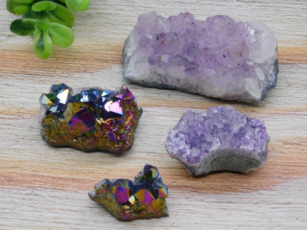 MIXED AMETHYST LOT ROCK STONE LAPIDARY SPECIMEN: MIXED AMETHYST LOT ROCK STONE LAPIDARY SPECIMEN
