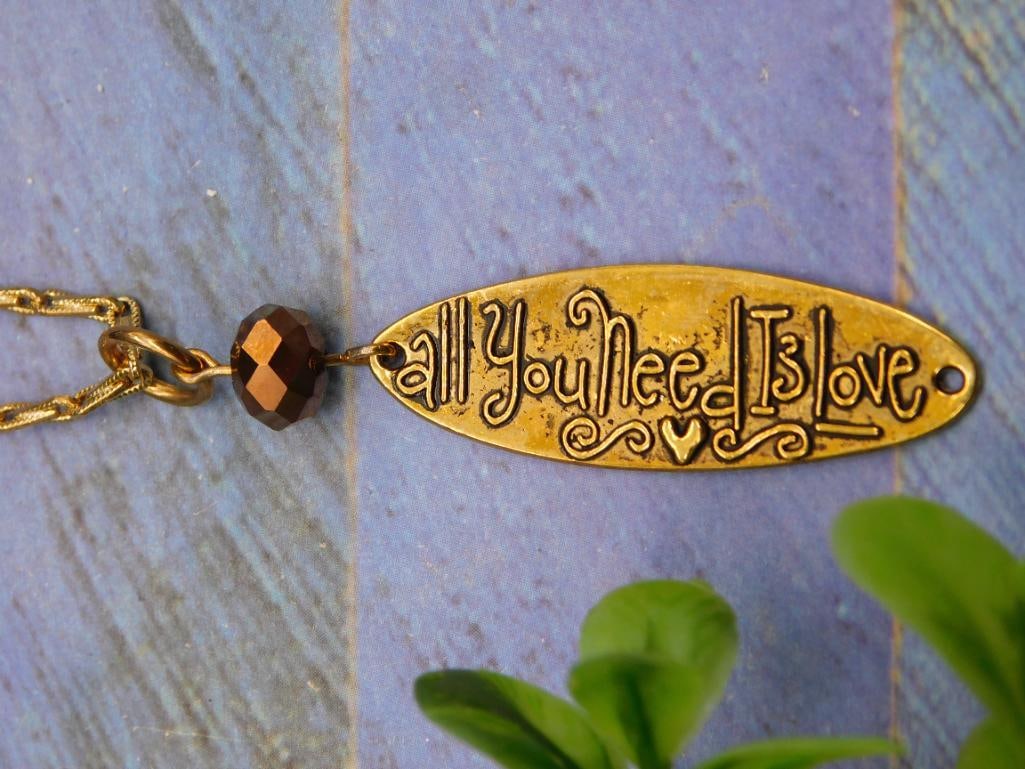 ALL YOU NEED IS LOVE NECKLACE: ALL YOU NEED IS LOVE NECKLACE