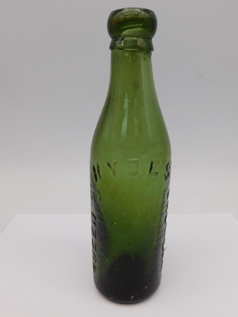 RARE EUROPEAN BLOB TOP GLASS MINERAL WATER BOTTLE VINTAGE ANTIQUE (1 of 4)