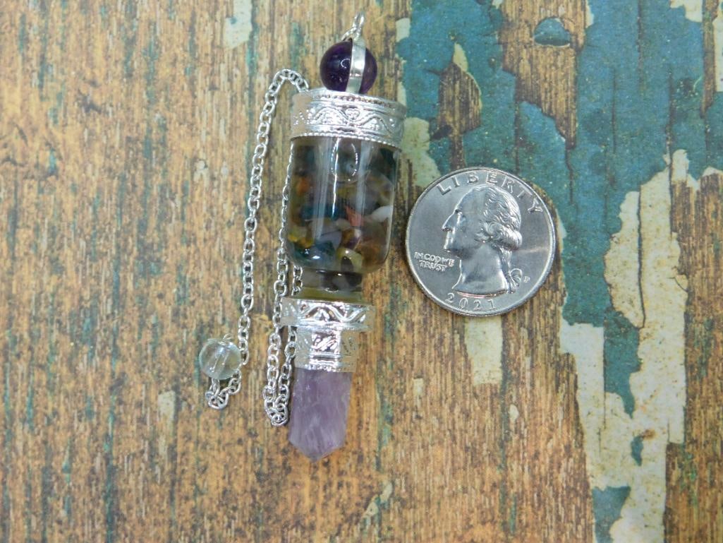 MIXED STONE PENDULUM ROCK STONE LAPIDARY SPECIMEN - 4