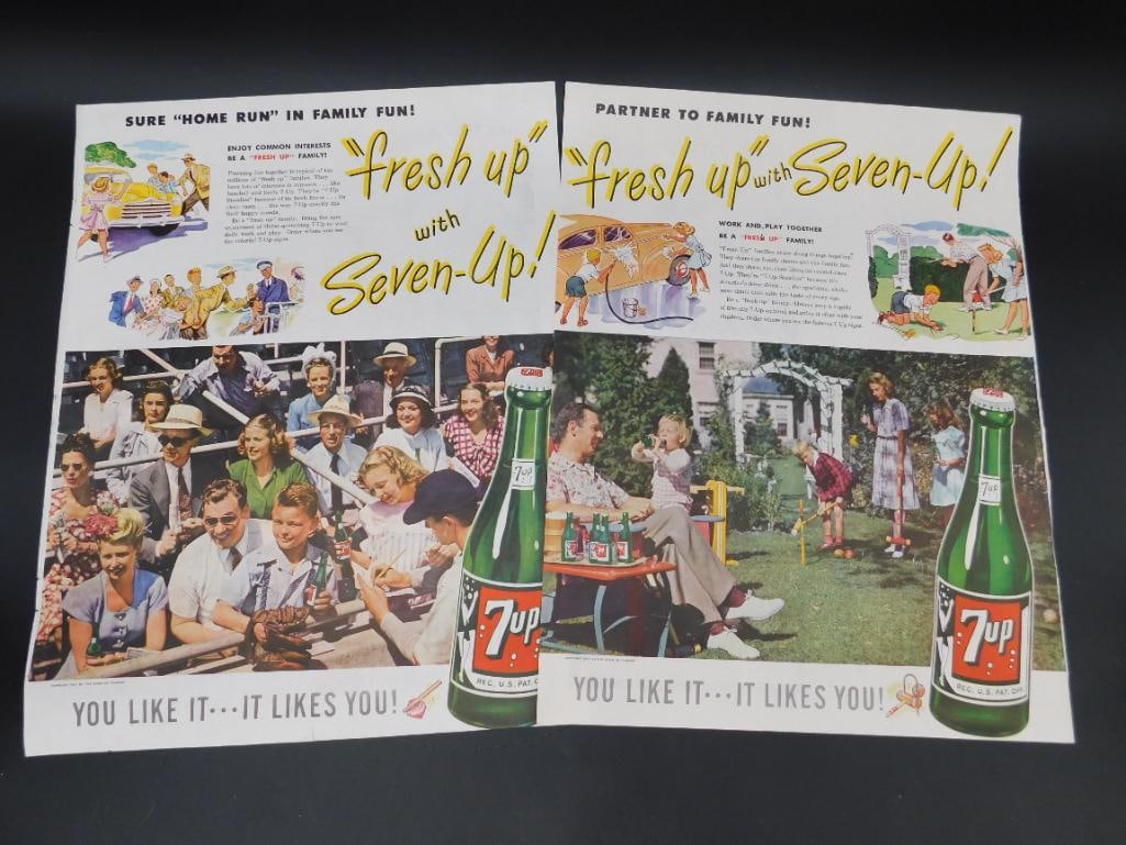 7UP ADVERTISING INSERTS VINTAGE ANTIQUE EPHEMERA (1 of 6)