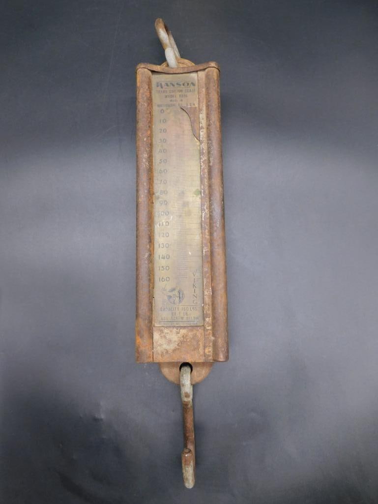 HANSON PULL HANGING SPRING TEXAS COTTON SCALE VINTAGE ANTIQUE: HANSON PULL HANGING SPRING TEXAS COTTON SCALE VINTAGE ANTIQUE