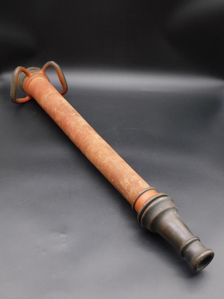 NEW YORK BELTING CO FIRE NOZZLE VINTAGE ANTIQUE: NEW YORK BELTING CO FIRE NOZZLE VINTAGE ANTIQUE