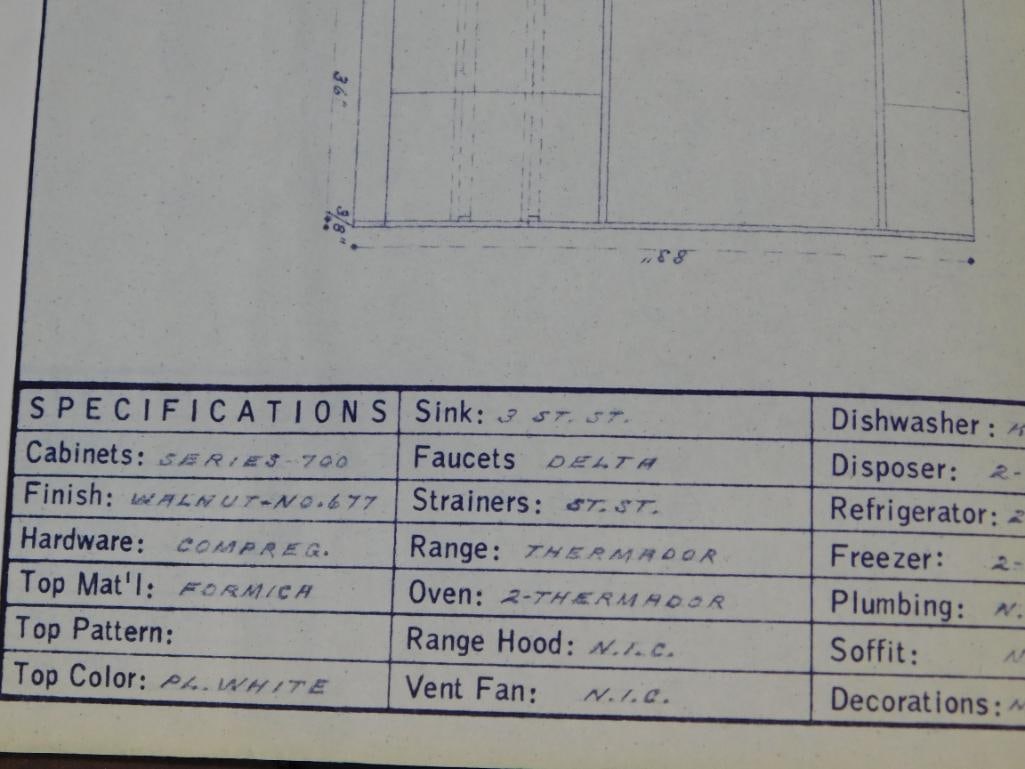 Mid-Century Modern 1960s Kitchen Documentation Set - 9