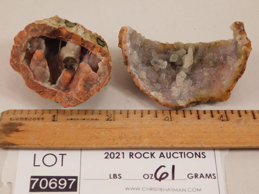 CAVE GEODE ROCK STONE LAPIDARY SPECIMEN - 2