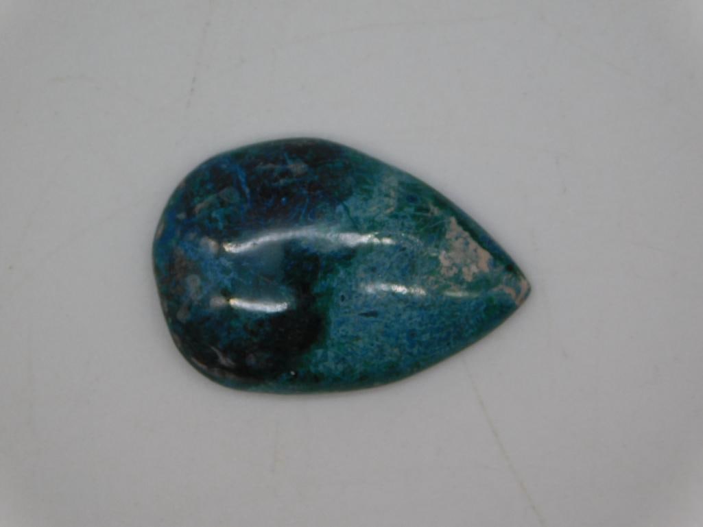 SHATTUCKITE CABOCHON ROCK STONE LAPIDARY SPECIMEN (1 of 2)