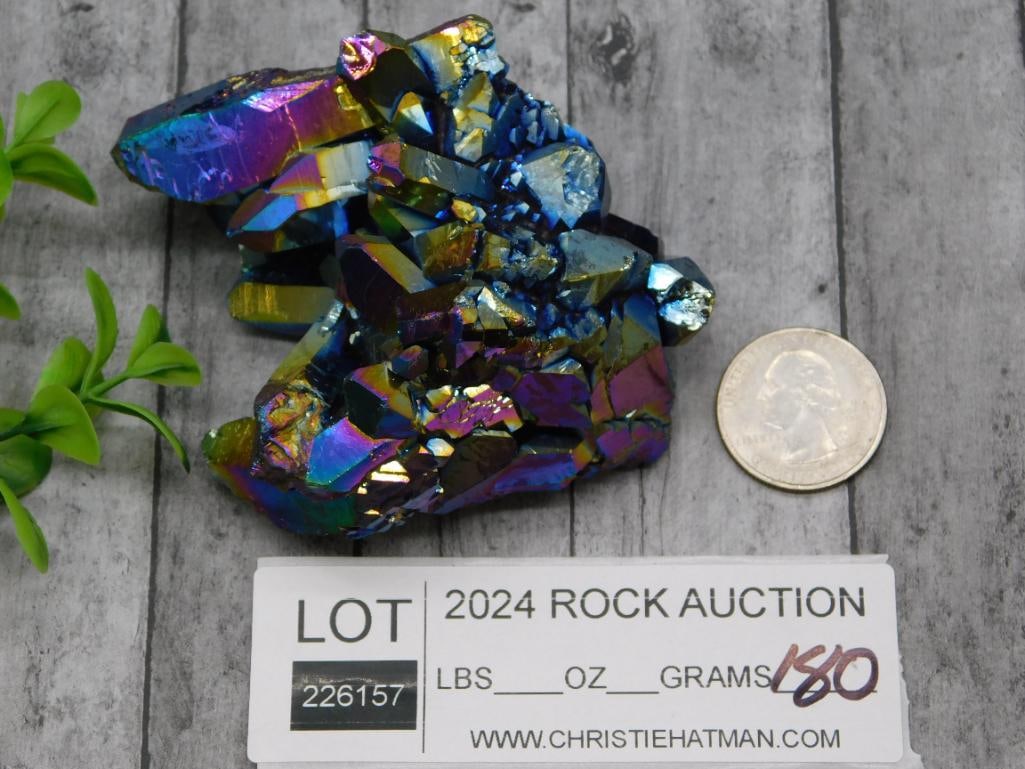 TITANIUM AMETHYST ROCK STONE LAPIDARY SPECIMEN - 3