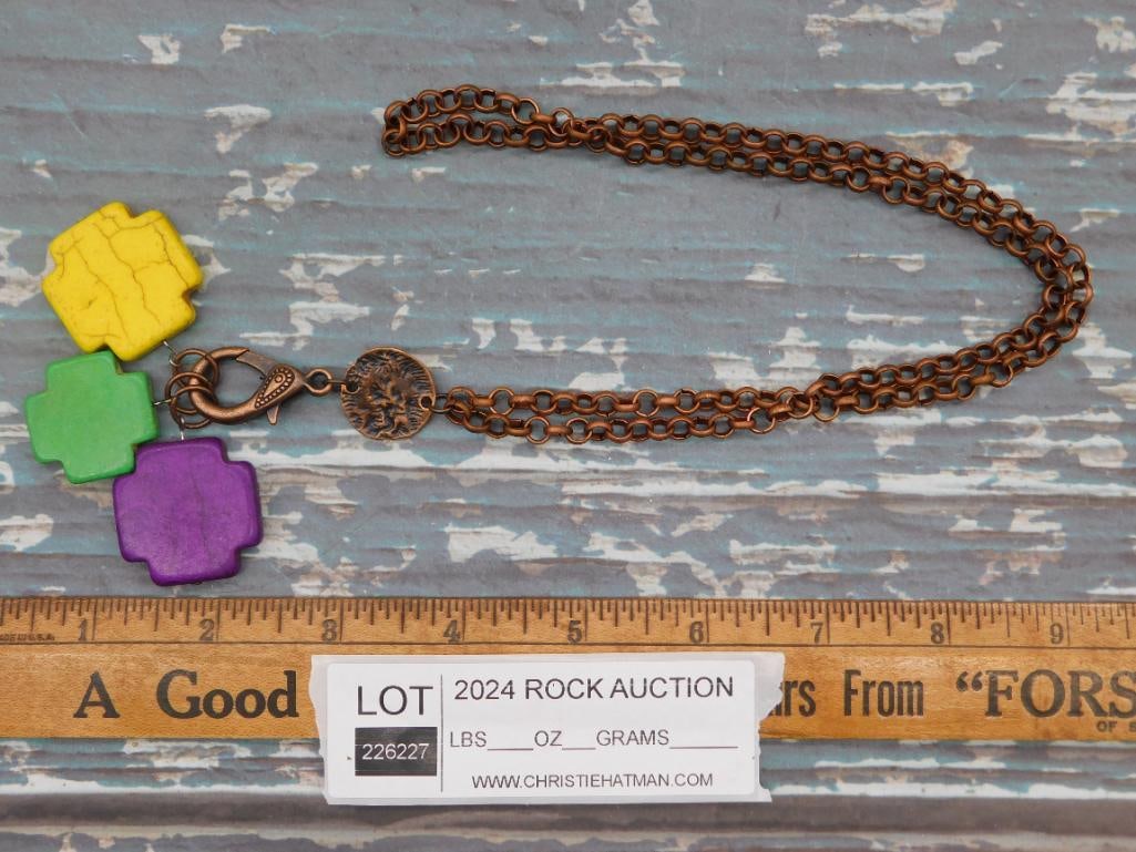 INTERCHANGEABLE PENDANT STONE NECKLACE - 2