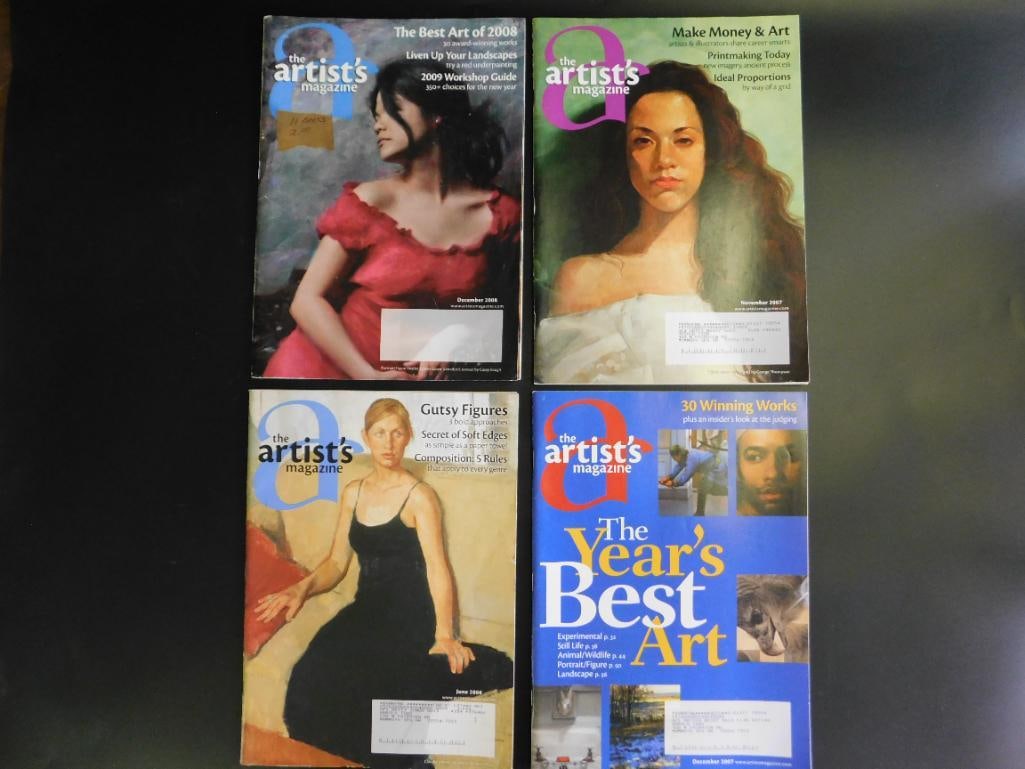 The Artists Magazine Lot of 4 Magazines: The Artists Magazine Lot of 4 Magazines