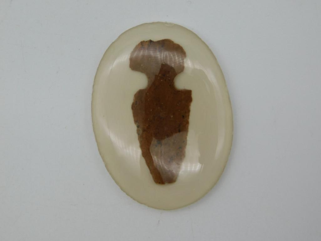 ARROWHEAD CABOCHON ROCK STONE LAPIDARY SPECIMEN: ARROWHEAD CABOCHON ROCK STONE LAPIDARY SPECIMEN
