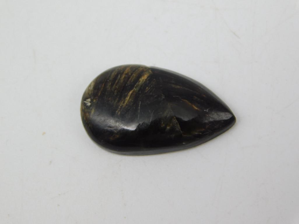 SERAPHINITE GOLDEN CABOCHON ROCK STONE LAPIDARY SPECIMEN (1 of 2)