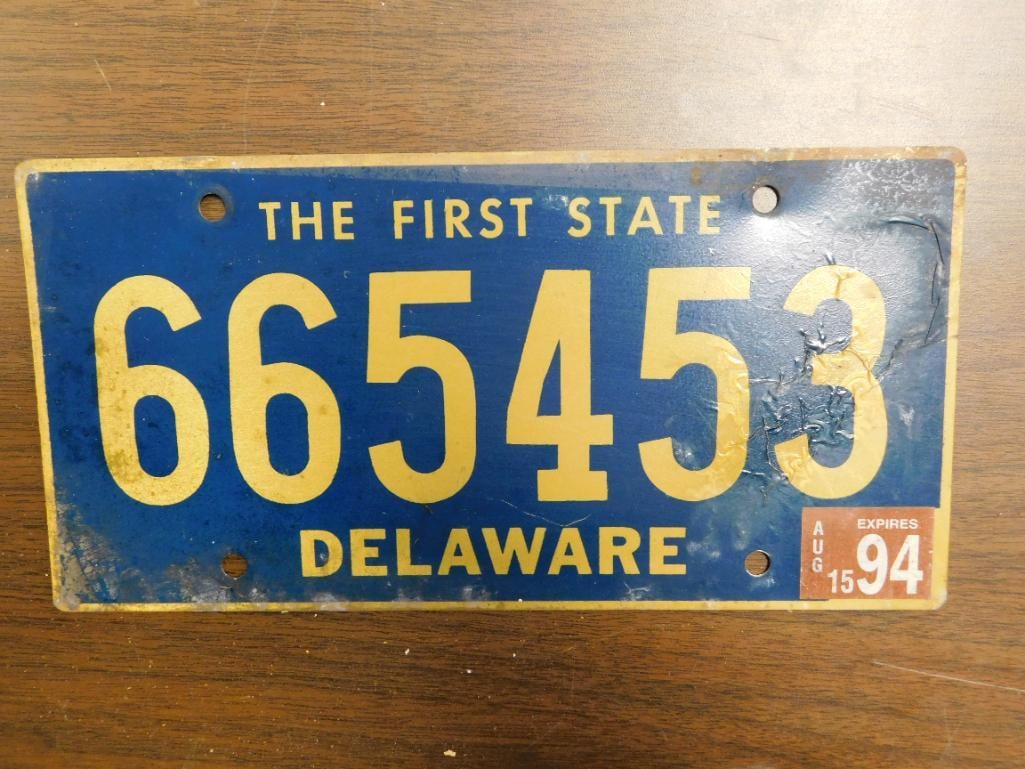 Vintage Antique License Plate US Delaware Collectible 186 (1 of 4)