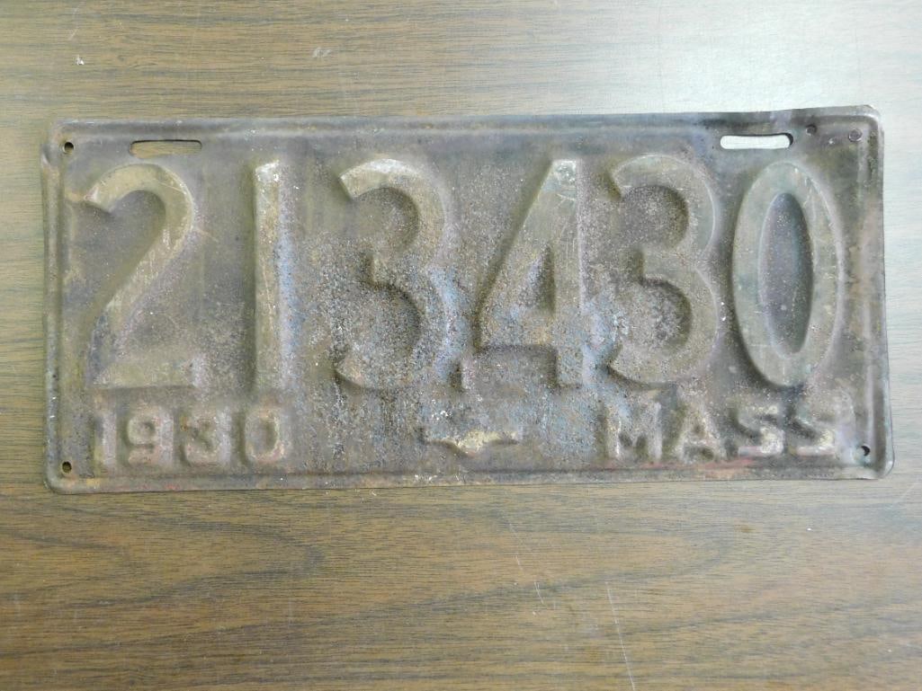 Vintage Antique License Plate 1930 US Mass. Collectible 217 (1 of 4)