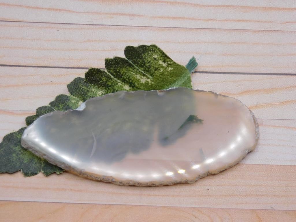 AGATE SLICE ROCK STONE LAPIDARY SPECIMEN: AGATE SLICE ROCK STONE LAPIDARY SPECIMEN