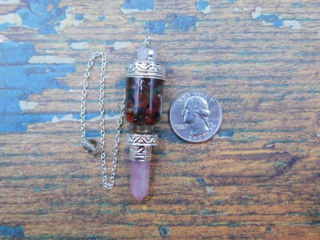 MIXED STONE PENDULUM ROCK STONE LAPIDARY SPECIMEN - 3