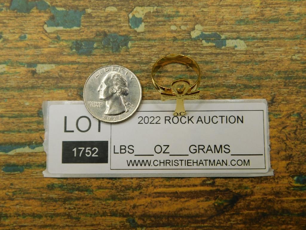 ANKH RING ROCK STONE LAPIDARY SPECIMEN - 4