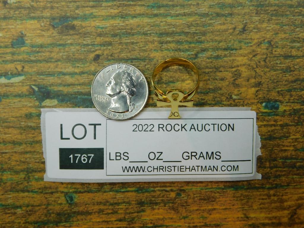 ANKH RING ROCK STONE LAPIDARY SPECIMEN - 4