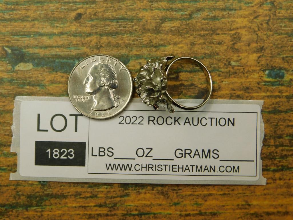 FLOWER RING ROCK STONE LAPIDARY SPECIMEN - 4