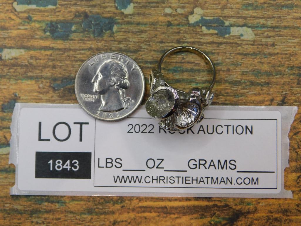 FLOWER RING ROCK STONE LAPIDARY SPECIMEN - 5