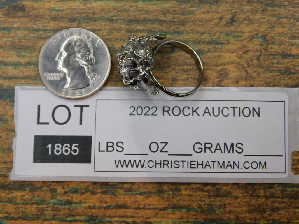 FLOWER RING ROCK STONE LAPIDARY SPECIMEN - 4