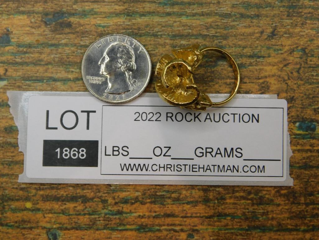 FLOWER RING ROCK STONE LAPIDARY SPECIMEN - 4