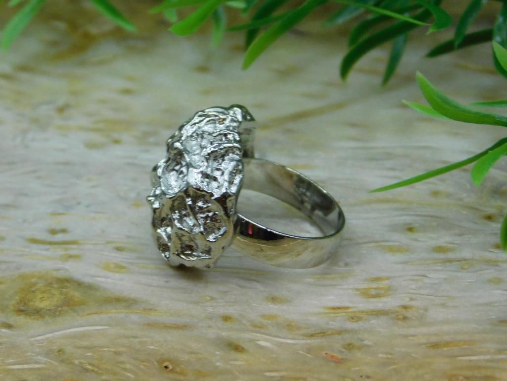 SILVER CLUSTER RING ROCK STONE LAPIDARY SPECIMEN - 2